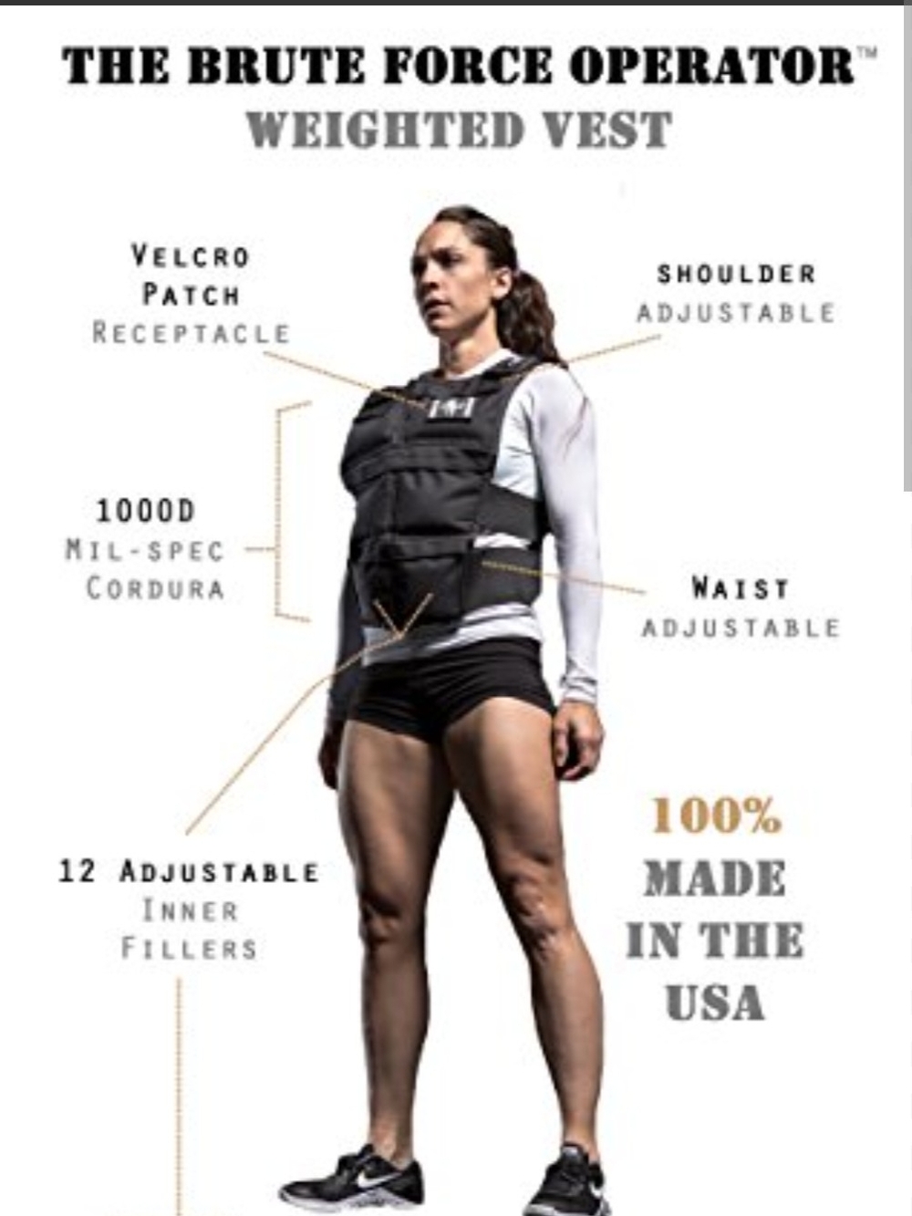 Brute Force Operator Weighted Training Vest Size S/M